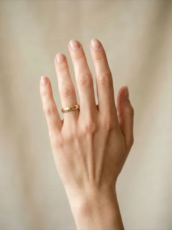 AI ring fitting after result showing virtual ring on finger