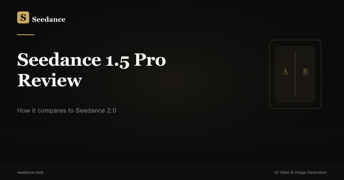 Seedance 1.5 Pro Review: How It Compares to Seedance 2.0 (2026)