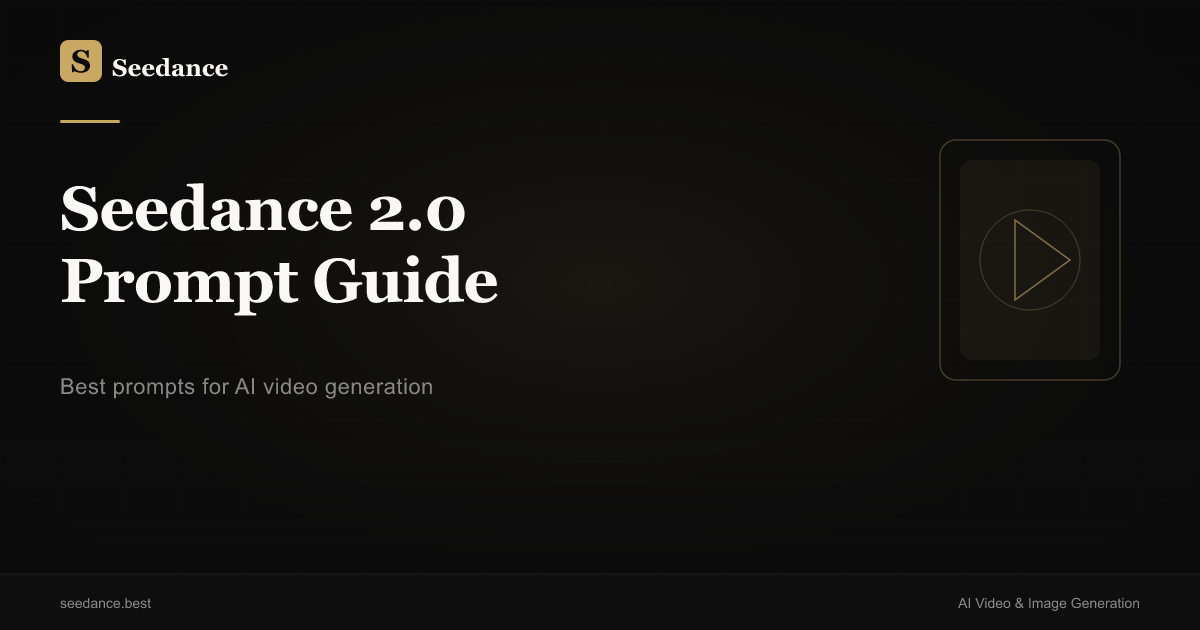 Seedance 2.0 Prompt Guide: Best Prompts for AI Video (2026)